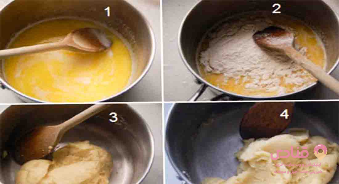 مراحل طرز تهیه نان خامه ای